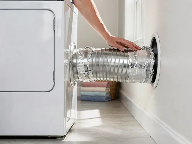 Professional dryer vent hose installation by Bellflower Dryer Vent Cleaning in Bellflower