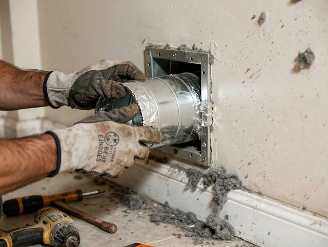 Professional dryer vent repair and installation by Bellflower Dryer Vent Cleaning in Bellflower