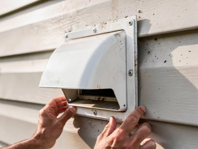 Bellflower Dryer Vent Cleaning technician delivering thorough residential dryer vent cleaning service in Bellflower